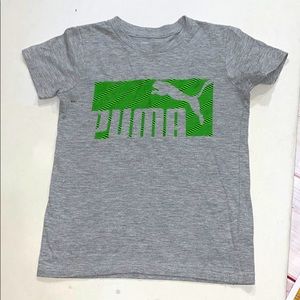 PUMA GrayGreen Boys Tee Size 6